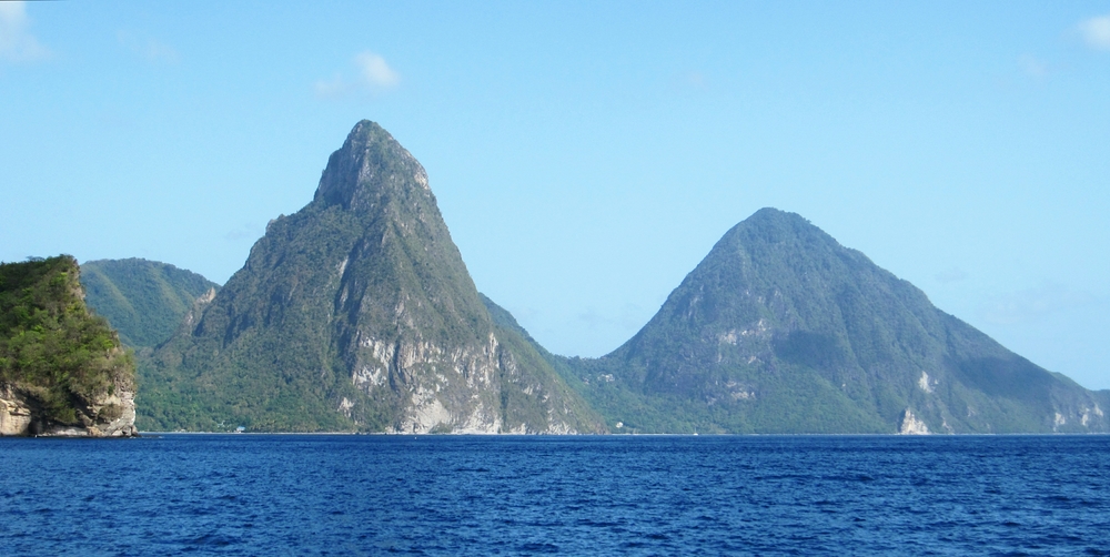 The spectacular Pitons World Heritage Site.