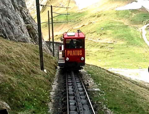 First, the cog railway to the top.....