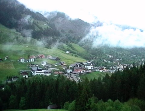 View of Sörenberg village from the kitchen window.