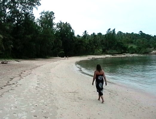 Linda on Choeng Mon beach.