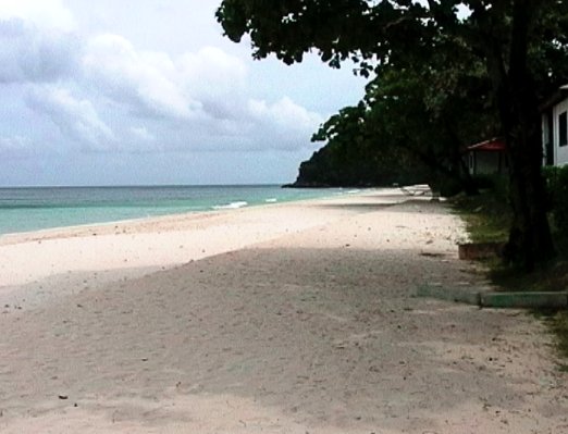 The beach outside our villa.